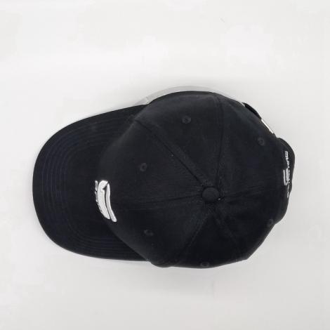 Black Cap with Embossed Buckle
